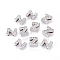 Alloy Initial Slide Charms with Grade A Rhinestones, for Personalized Name Necklaces Making, Lead Free & Nickel Free, Platinum, Letter.Z, 12.5x10.5x4.5mm, Hole: 8x2mm