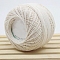 45g Cotton Size 8 Crochet Threads, Embroidery Floss, Yarn for Lace Hand Knitting, Beige, 1mm