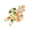 Christmas Brass Micro Pave Cubic Zirconia Pendants LS-KK-H518-03B-G-2