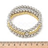 Brass Micro Pave Cubic Zirconia Round Beaded Multi-Strand Bracelets for Women BJEW-B148-02B-PG-5