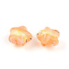 Gradient Color Transparent Hand-drawed Acrylic Beads TACR-P012-01B-06-2