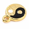 Golden Alloy Enamel Pendants KK-P197-17B-G-2