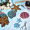 16Pcs 4 Styles Polyester & Sequin Self Adhesive Patches PATC-ME0001-28-5