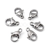 Tarnish Resistant Polished 316 Surgical Stainless Steel Lobster Claw Clasps X-STAS-R072-11A-5