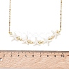 Ocean Dyed Synthetic Turquoise Starfish Beaded Bib Necklaces with 304 Stainless Steel Satellite Chains NJEW-JN05979-02-4
