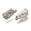 PVD Vacuum Plating & Long-Lasting Plated Brass with Rhinestone Pinch Bails KK-S402-06D-NR-2