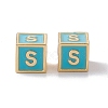 Rack Plating Brass Enamel Beads KK-B060-04G-06S-2