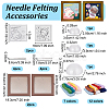 2 Sets 2 Style Rabbit Bear Photo Frame Needle Felting Kits for Beginners DIY-OC0012-16-2