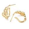 Brass Ring Stud Earrings EJEW-C070-01G-2
