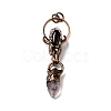 Natural Amethyst & Black Onyx Nuggets Big Pendants G-D468-26R-2