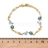 Brass Micro Pave Cubic Zirconia Link Chain Bracelets for Women BJEW-C156-04B-04GP-5