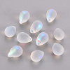 Transparent Spray Painted Glass Charms GLAA-T016-37-C01-1