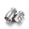 Tarnish Resistant 304 Stainless Steel Magnetic Clasps with Glue-in Ends STAS-F108-11P-2