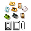 Faceted K9 Glass Rhinestone Cabochons GGLA-R042-04A-1
