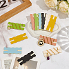 24Pcs 6 Colors Imitation Leather Necklace Anti-Winding Display Cards with Wool NDIS-OC0001-02-4