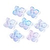 Baking Paint Transparent Glass Bead Caps X-DGLA-N014-04B-1