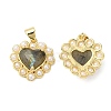Natural Labradorite Pendants G-E599-05G-A01-2