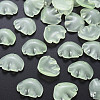 Transparent Baking Paint Imitation Jade Glass Pendants DGLA-Q025-001D-2