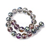 Transparent Electroplate Glass Beads Strands EGLA-N002-34G-F05-4