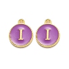 Golden Plated Alloy Enamel Charms ENAM-Q437-12I-1