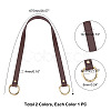 2Pcs 2 Colors Imitation Leather Bag Handles FIND-WR0002-68AB-6