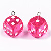 Transparent Epoxy Resin Pendants CRES-N025-12A-A04-3