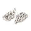 Brass Micro Pave Grade AAA Cubic Zirconia Charms LS-ZIRC-P067-11P-B-NR-3