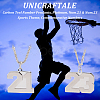 Unicraftale 2Pcs 2 Style Carbon Teel Number Pendants FIND-UN0001-55-5