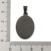 304 Stainless Steel Pendants STAS-C102-09A-EB-3