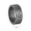 Viking Rune 304 Stainless Steel Finger Rings for Men WGDF4AB-45-2