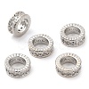 Rack Plating Brass Micro Pave Cubic Zirconia Beads KK-A186-03C-P-2