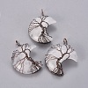 Natural Mixed Stone Tree of Life Wire Wrapped Pendants G-L520-E-R-NF-2
