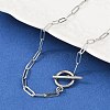 Non-Tarnish Unisex 304 Stainless Steel Paperclip Chain Necklaces NJEW-H215-04P-1
