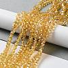 Electroplate Glass Bead Strands EGLA-R015-4mm-30-1