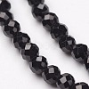 Natural Black Spinel Bead Strands G-P213-13-6mm-1