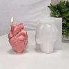 Heart(Organ) Shape DIY Candle Silicone Statue Molds CAND-PW0007-025-4