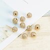 Brass Cubic Zirconia Beads ZIRC-NB0001-10-6
