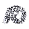 Electroplate Non-magnetic Synthetic Hematite Beads Strands G-T061-31A-2