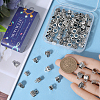 100Pcs 10 Style Tibetan Style Alloy Tube Bails FIND-SC0008-44-3