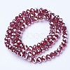 Electroplate Glass Beads Strands EGLA-A034-T4mm-C07-2