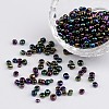 6/0 Electroplated Iris Round Glass Seed Beads X-SEED-A009-4mm-603-1