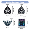 HOBBIESAY 24Pcs 4 Style Halloween Printed Acrylic Pendants OACR-HY0001-08-2