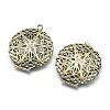Brass Diffuser Locket Pendants KK-F717-26AB-NR-1