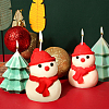 SUPERFINDINGS 2Pcs 2 Style Christmas Candle Silicone Statue Molds CAND-FH0001-03-4