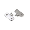 304 Stainless Steel Crystal Rhinestone Rectangle Spacer Bars STAS-F322-08P-2