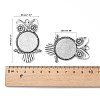 Tibetan Style Alloy Pendant Rhinestone Cabochon Settings X-TIBEP-4494-AS-FF-3