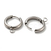 Tarnish Resistant 201 Stainless Steel Huggie Hoop Earring Findings STAS-P283-01Z-P-2