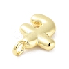Rack Plating Brass Balloon Letter Pendants KK-C050-01G-T-2
