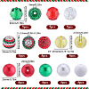 50Pcs 10 Styles Christmas Theme Plastic & Acrylic Round Beads DIY Jewelry Making Finding Kit SACR-SC0001-37-2