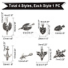 4Pcs 4 Style 304 Stainless Steel Big  Pendants STAS-DC0006-21-5